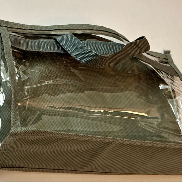 Clear See-Through Zipper Bag with Gray Handles – Versatile & Spacious - Picture 11 of 16